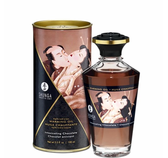 Rozgrzewający olejek do masażu - Shunga Aphrodisiac Warming Oil Chocolate 100 ml